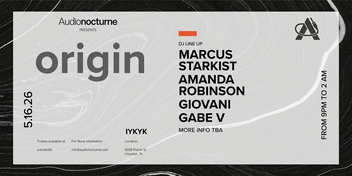 Audionocturne: Origin | 2 Room DJ Experience