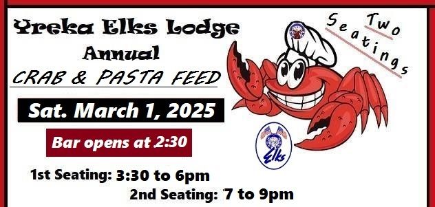 Yreka Elks Annual Crab Feed 