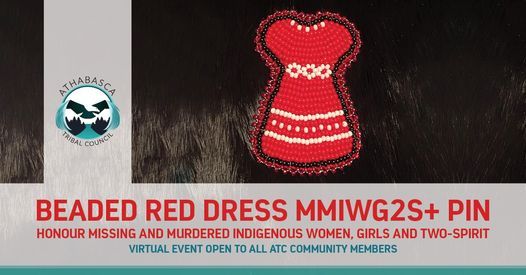 Beaded Red Dress MMIWG2S+ Pin