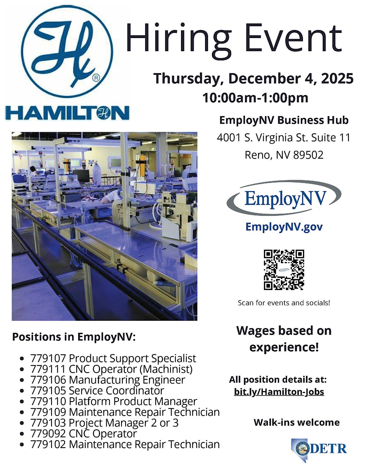 Hamilton Company Hiring Event