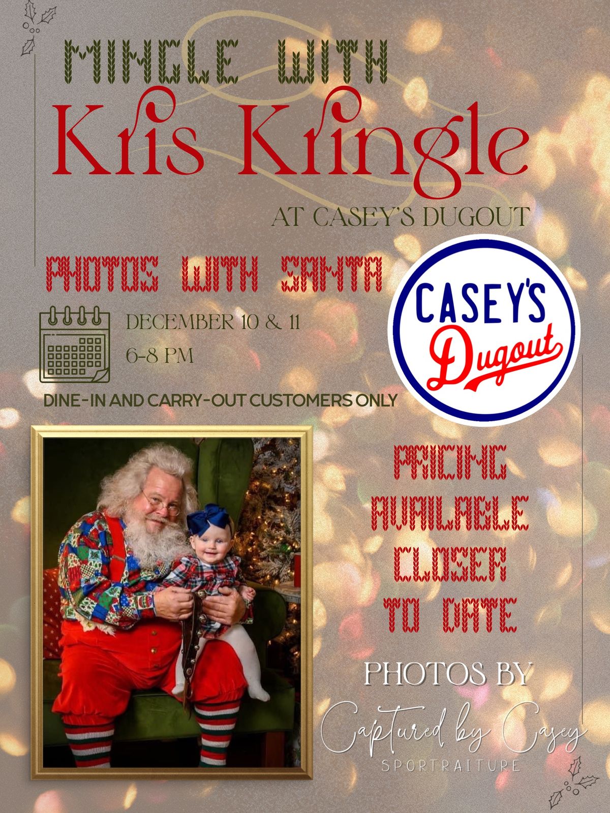 Santa Photos at Casey\u2019s Dugout \ud83c\udf85\ud83c\udffc