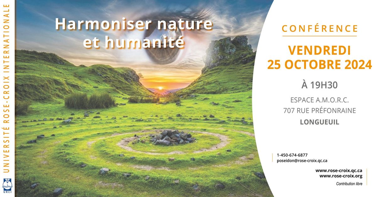 Conf\u00e9rence | Harmoniser nature et humanit\u00e9