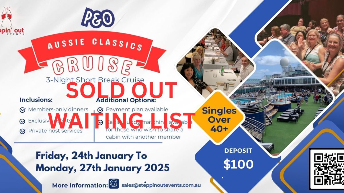 SOLD OUT - WAITING LIST - LAST P&O CRUISE | JAN 2025 | Singles Over 40 | 