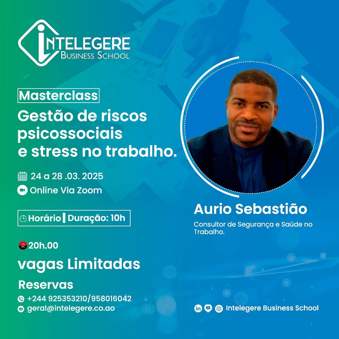 MASTERCLASS - Gest\u00e3o de Riscos Psicossociais e Stress no Trabalho 