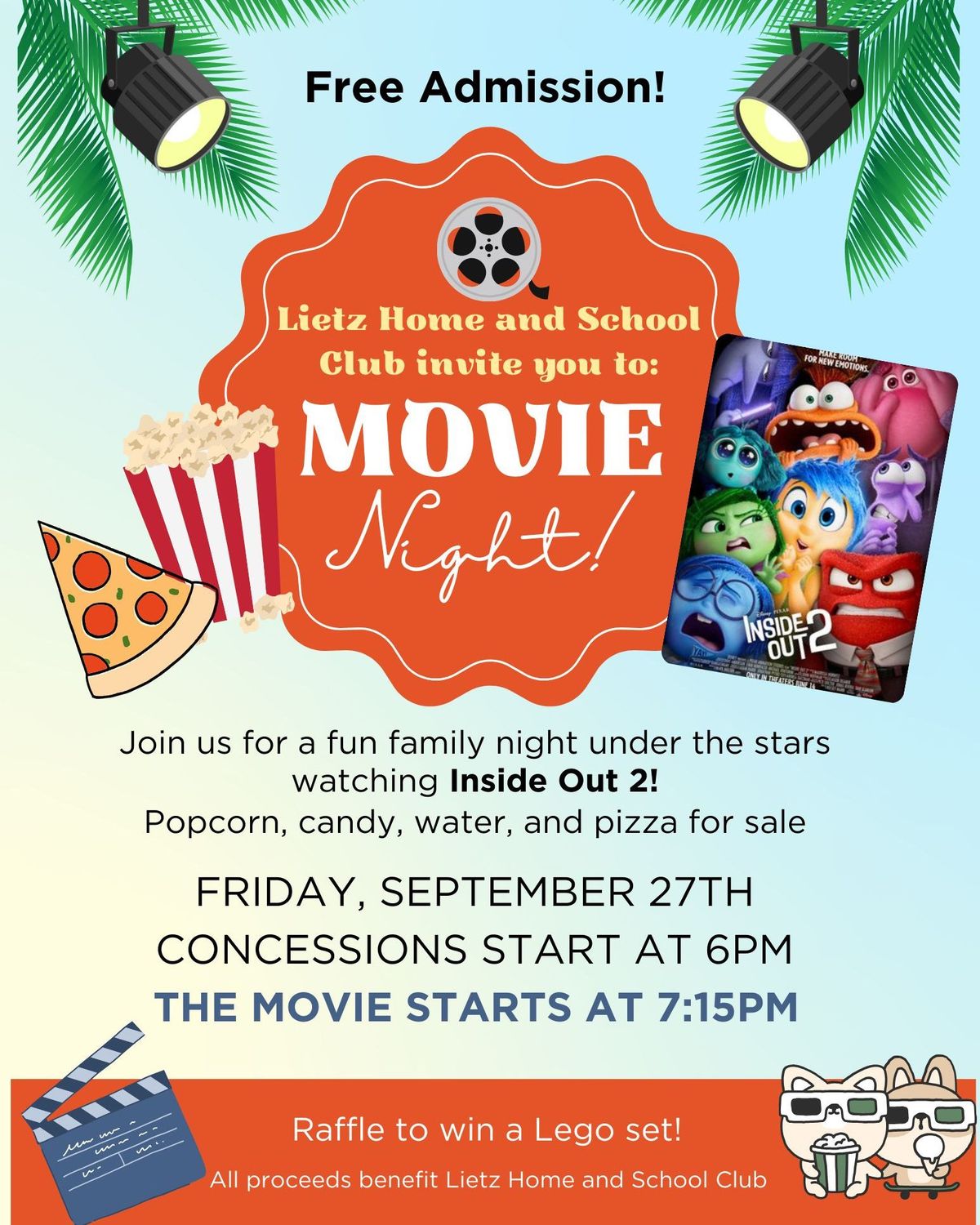 Lietz Elementary presents Movie and Pizza Night 2024