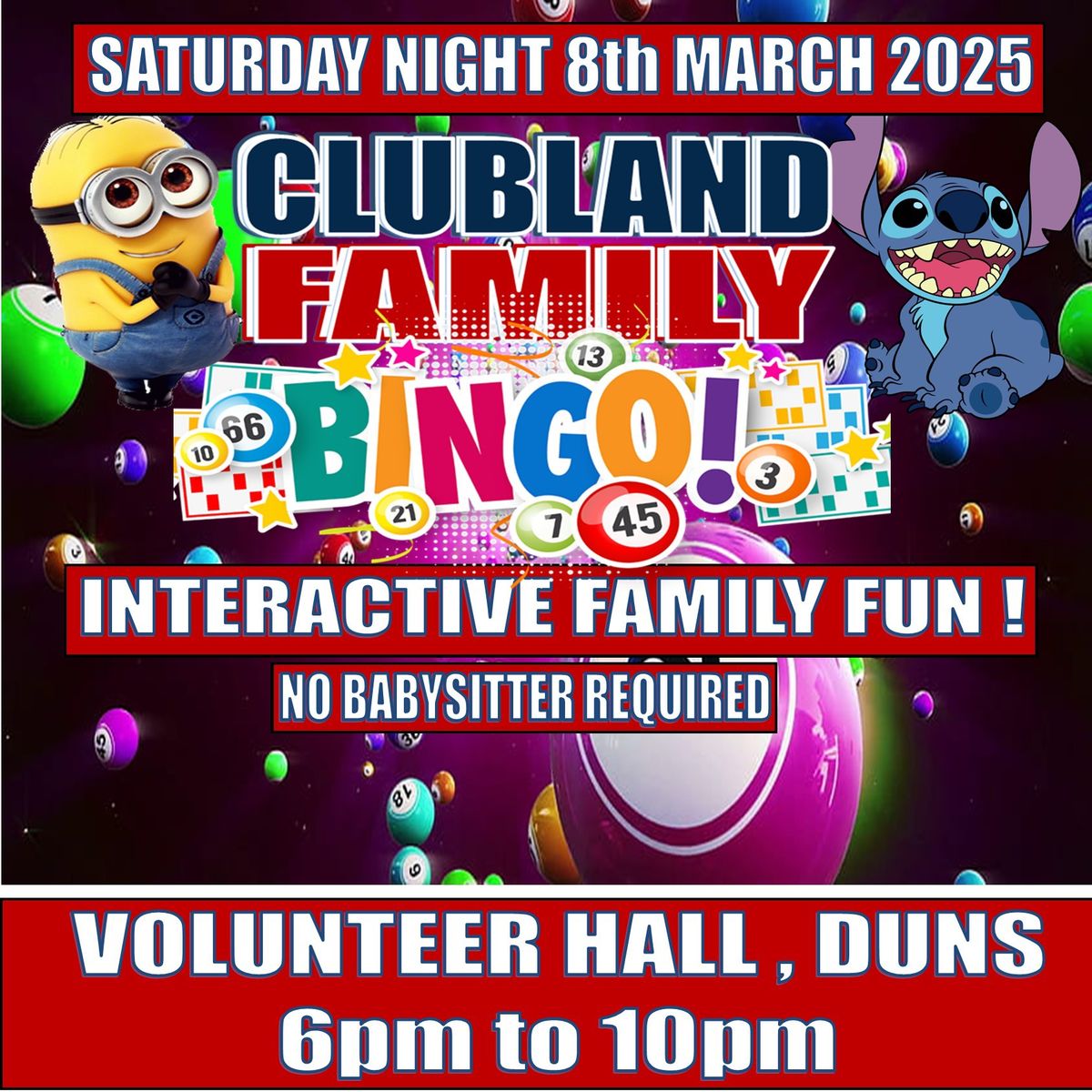 Duns Clubland Family Bingo Party