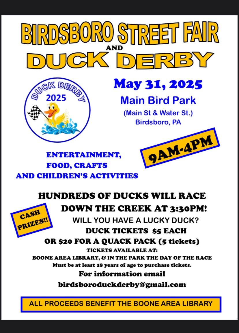 Birdsboro Street Fair and Duck Derby 2025