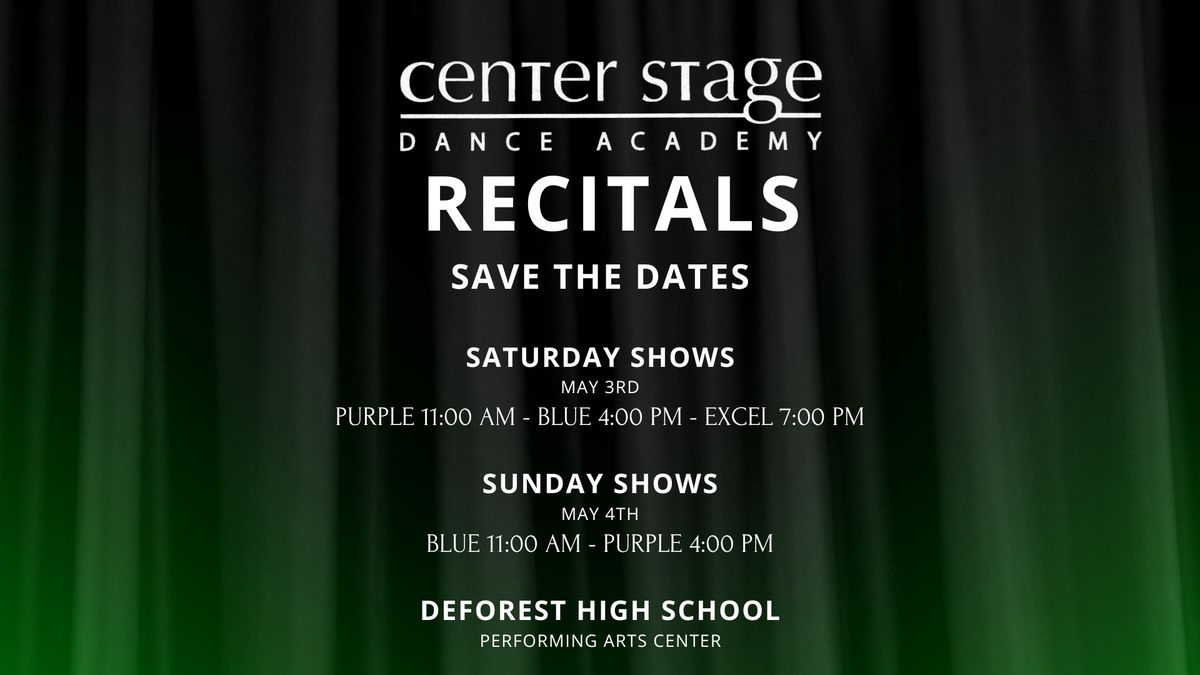 Save the Dates - CSDA Recitals