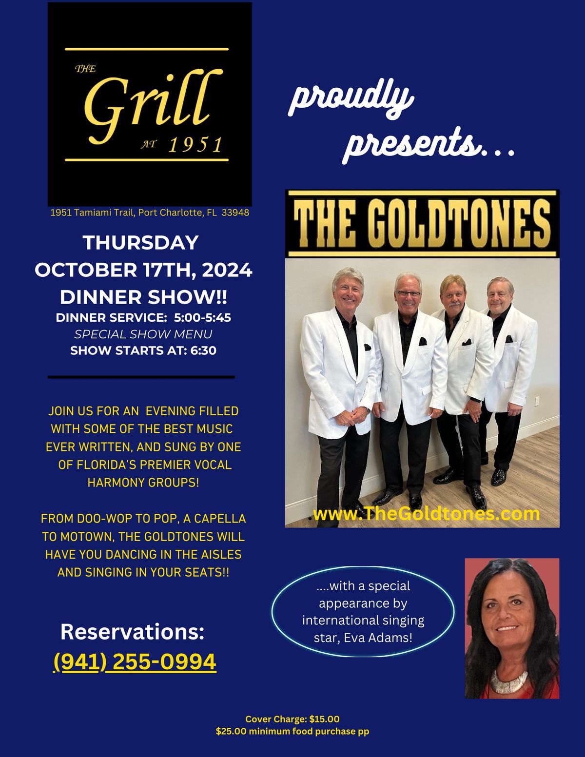 \u2b50\ufe0fThe GoldTones Dinner Show\u2b50\ufe0f