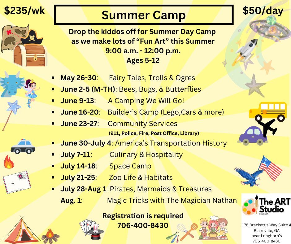 Summer Camps at The ART Studio GA