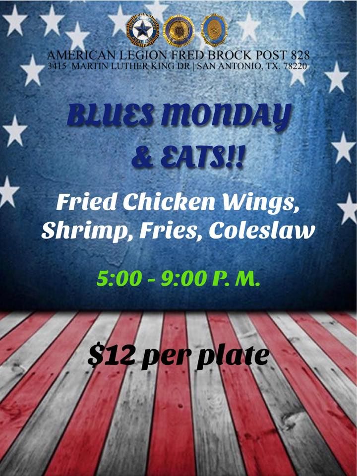 Blues Monday & Eats!! Fried Chicken Wings & Shrimp w\/Fries! Plate!!