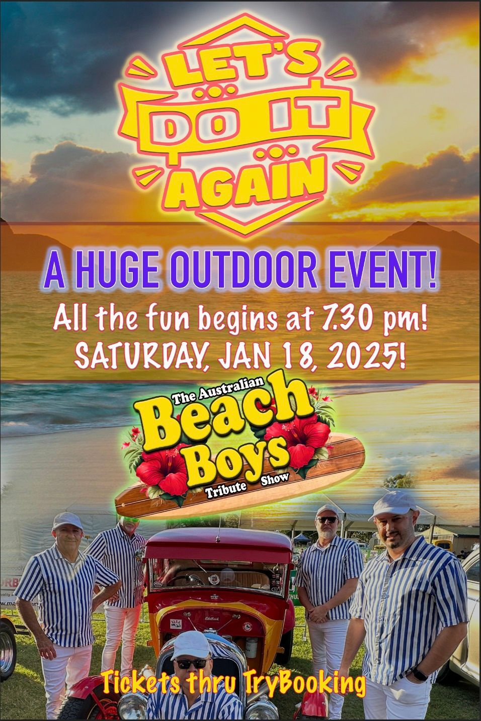 Let's "DO IT AGAIN" Australian Beach Boys LIVE at Hardy's bay!