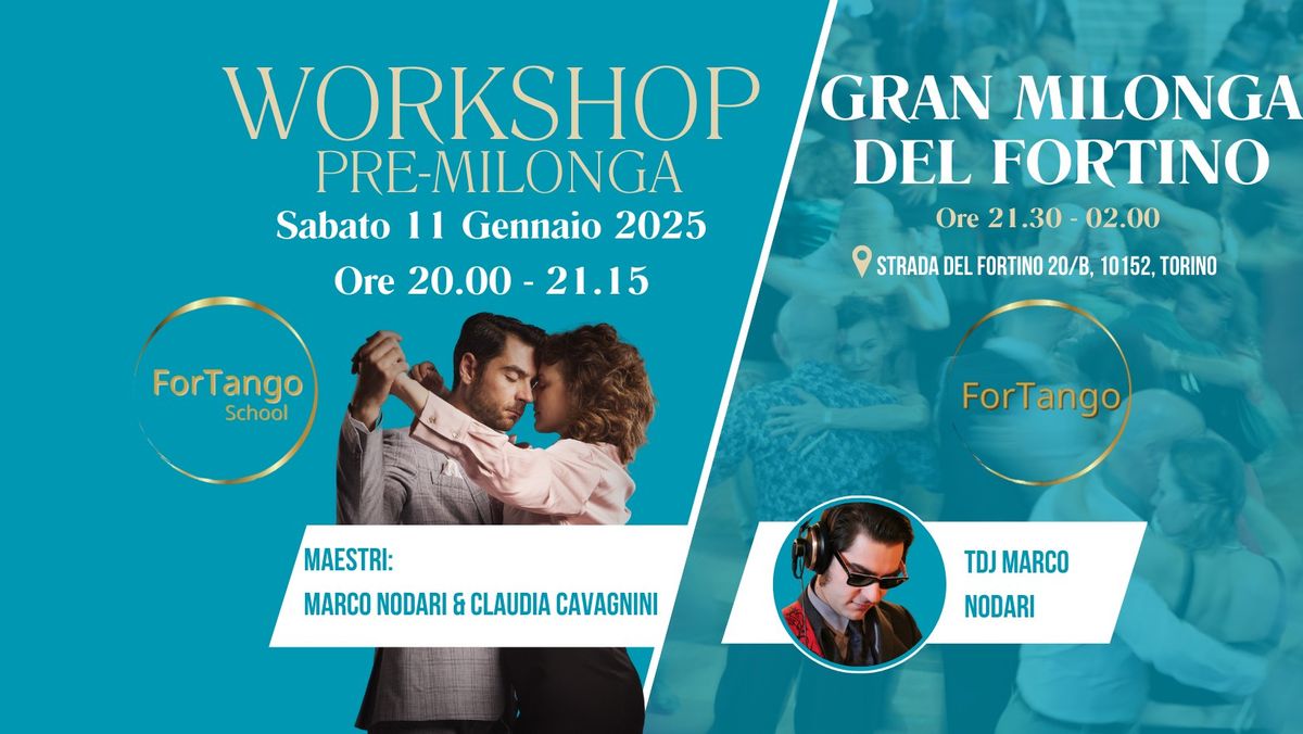 WORKSHOP PRE-MILONGA con Claudia Cavagnini & Marco Nodari