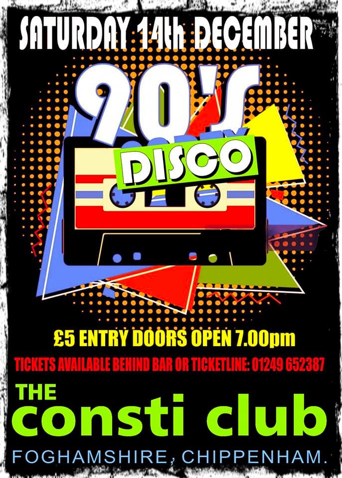 90s Disco - Saturday 14th December