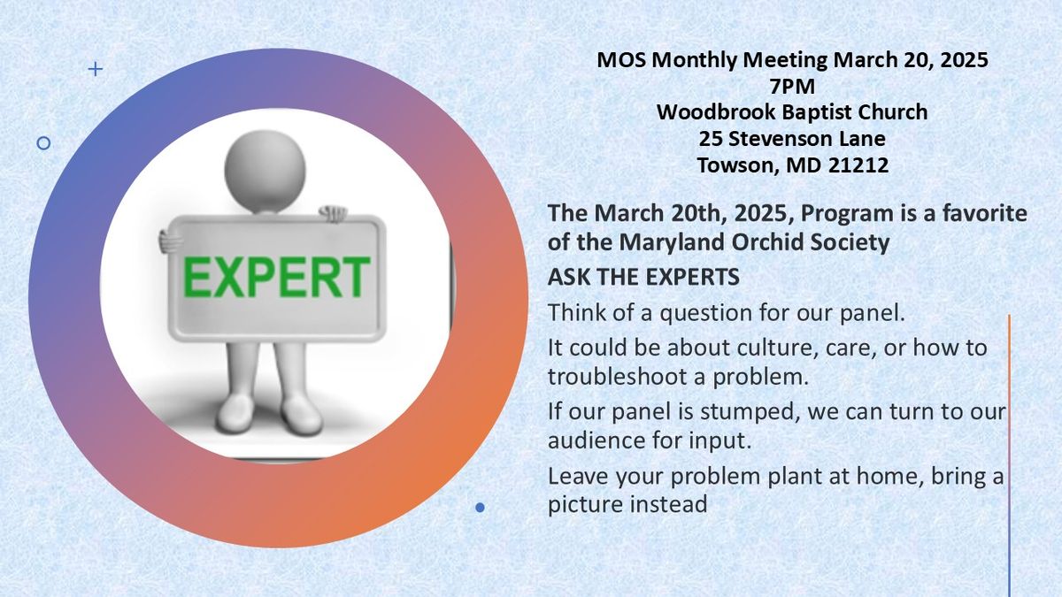 MOS Monthly Meeting 