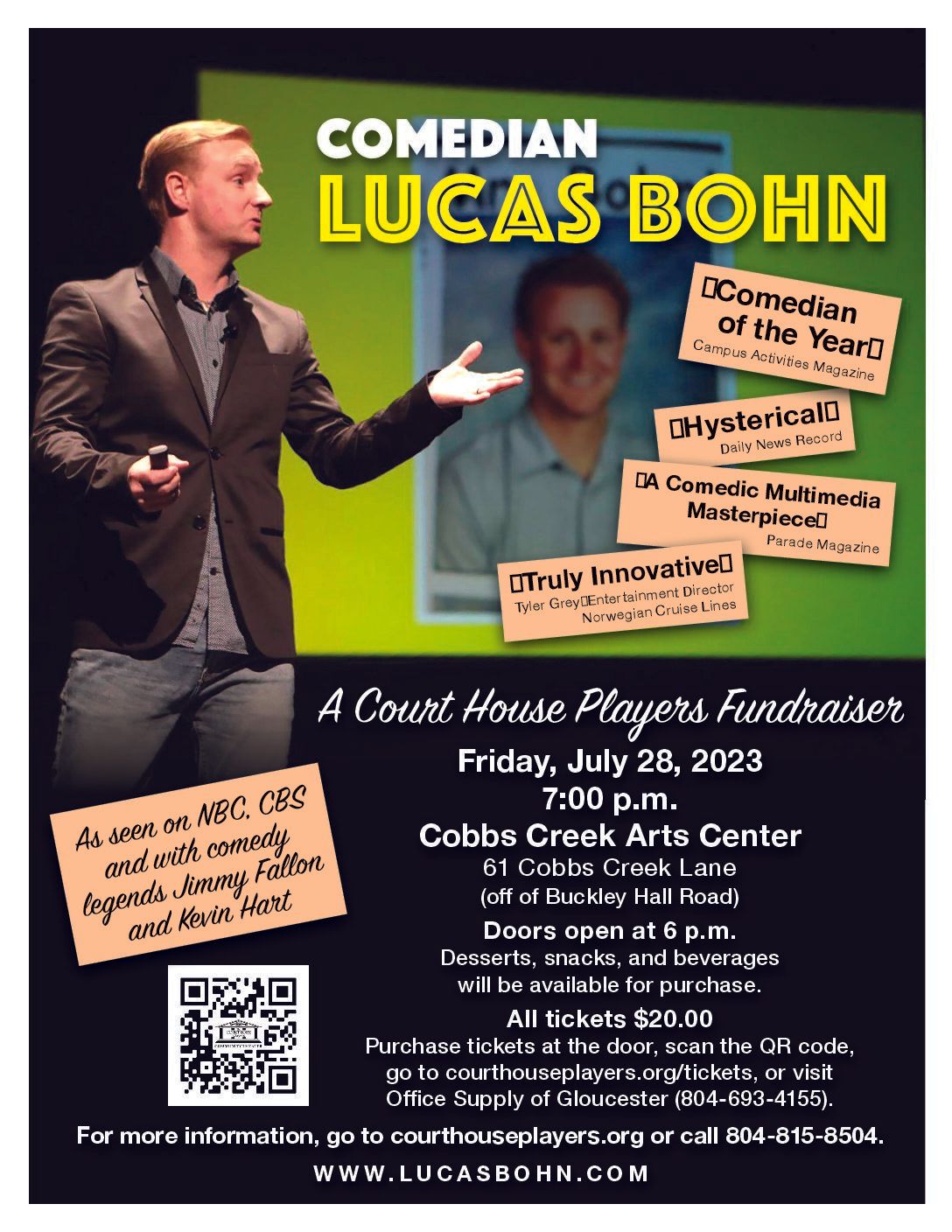 Lucas Bohn at Fox Cities Performing Arts Center
