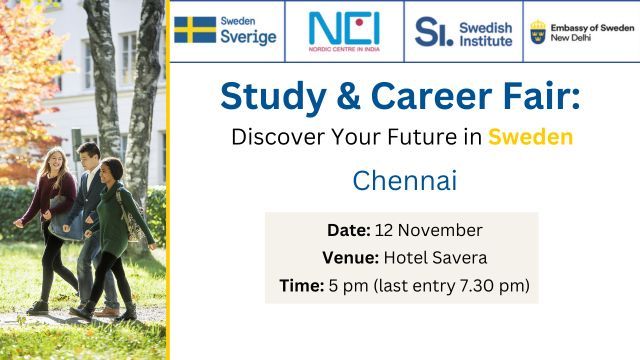 Study and Career in Sweden Fair Chennai