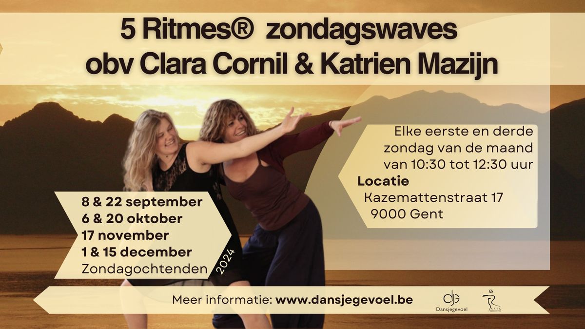 5rhythms zondagswave in Gent met Clara en Katrien