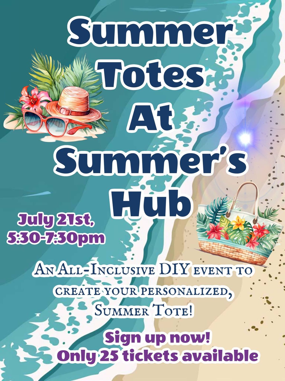 Summer Totes at Summer's Hub, a DIY Event