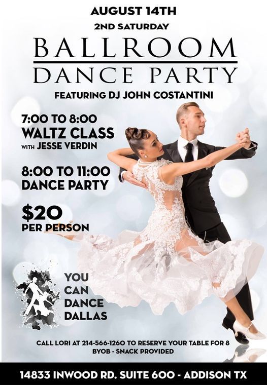 2ND SATURDAY BALLROOM DANCE PARTY & WALTZ CLASS WITH JESSE VERDIN