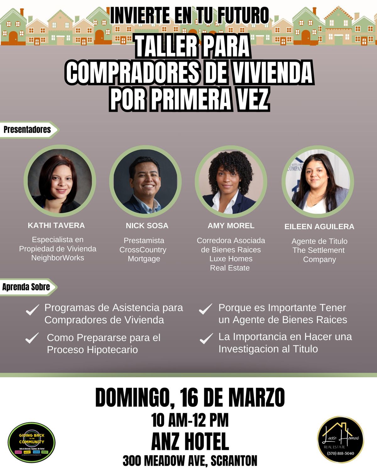 Taller Para Compradores de Vivienda Por Primera Vez