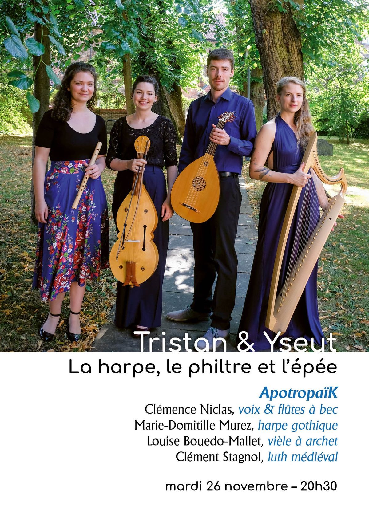 Concert Les Sa\u00f4neurs : la harpes, le philtre et l'\u00e9p\u00e9e