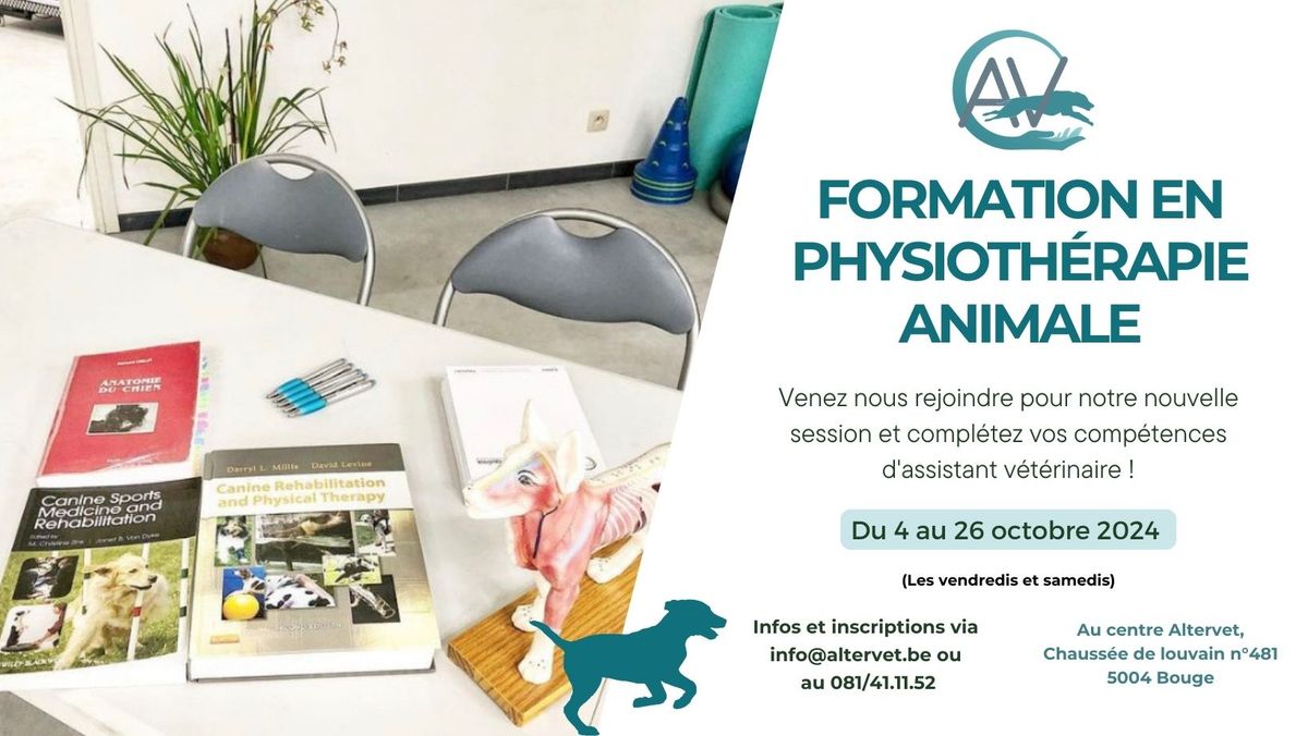 Formation en physioth\u00e9rapie animale