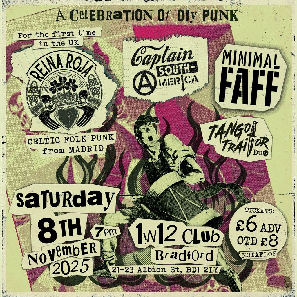 A Celebration of DIY Punk! Sat 8th November, 1in12 Club Bradford