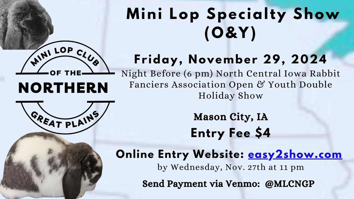 MLCNGP Mini Lop Specialty in Mason City, IA 11\/29\/24