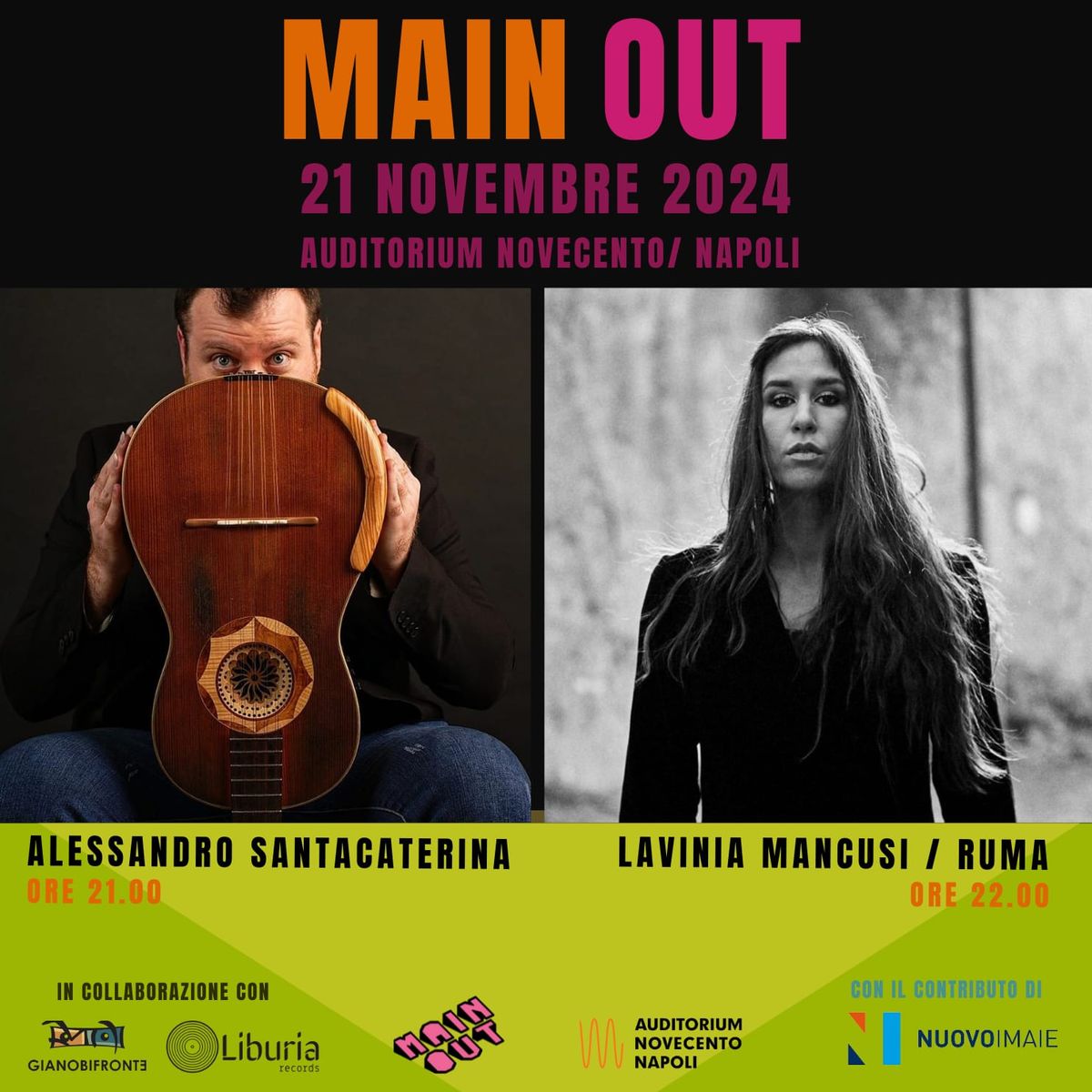 Main Out Festival | Lavinia Mancusi | Alessandro Santacaterina | Auditorium Novecento | Napoli