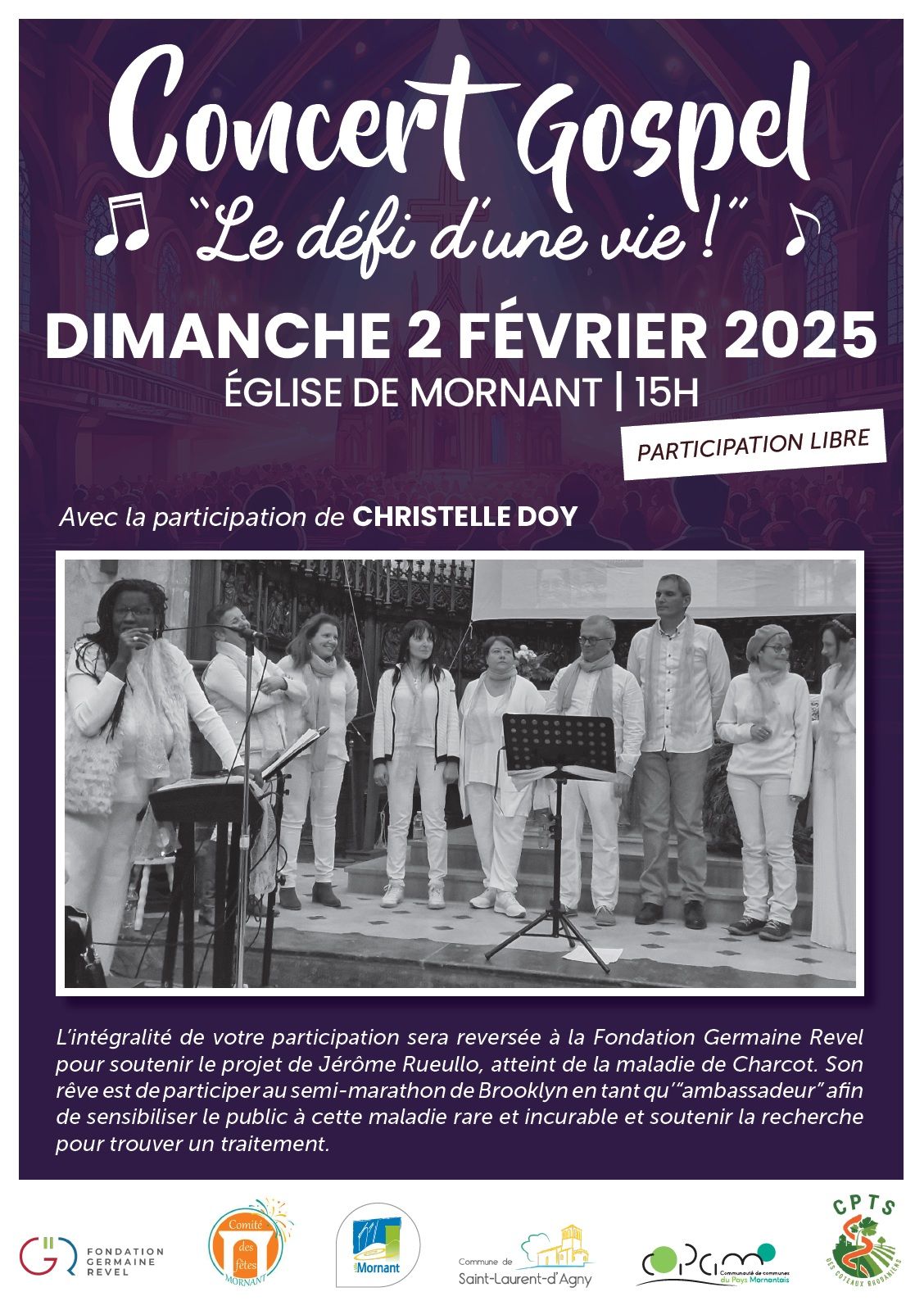 Concert Gospel "Le d\u00e9fi d'une vie"