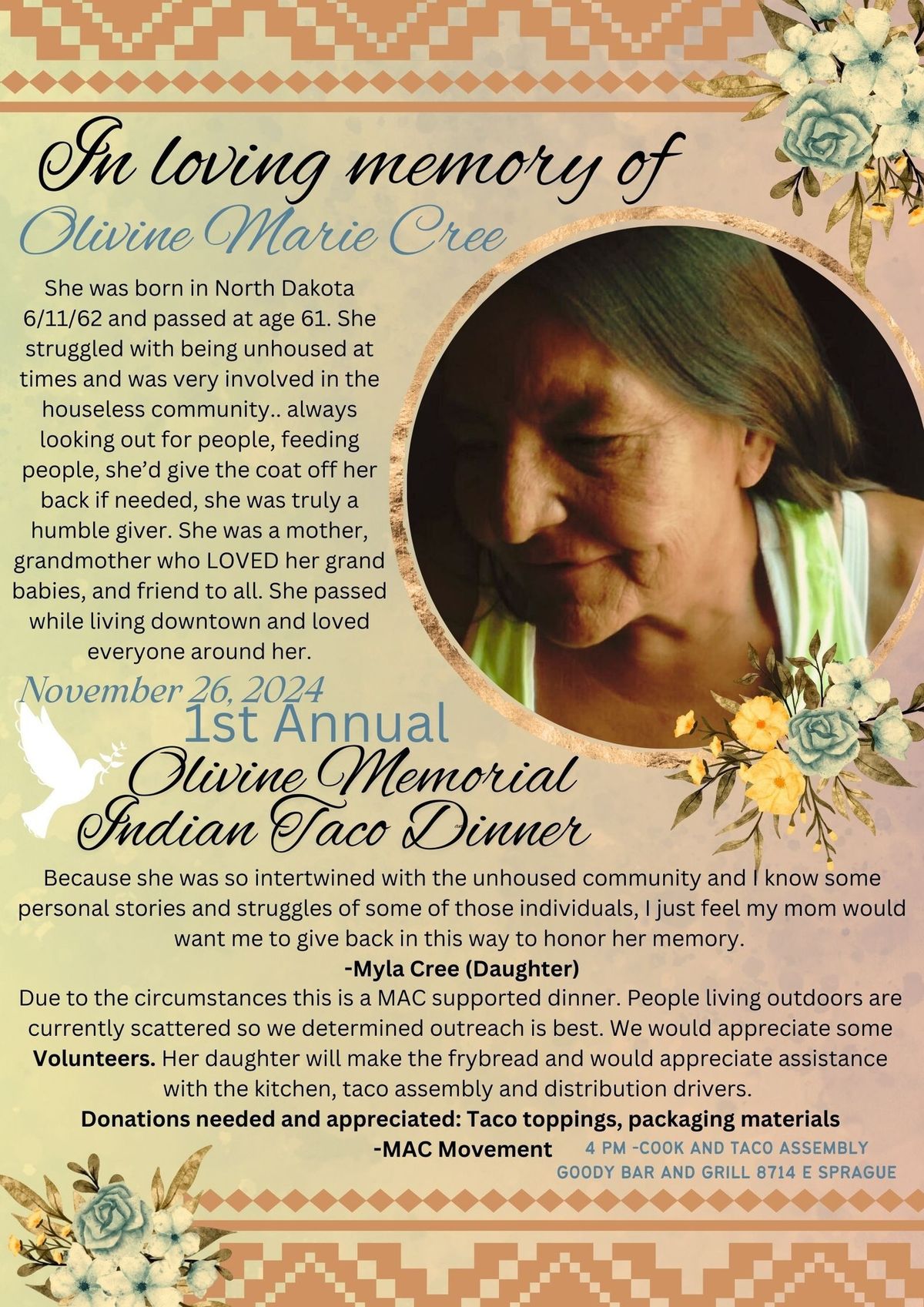 Olivine Memorial NDN Taco Dinner