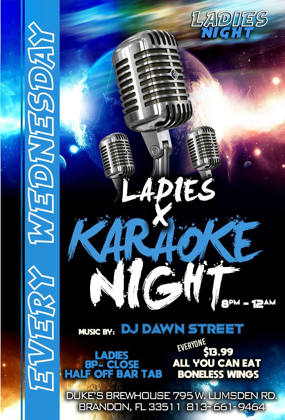 Wednesday Karaoke & Ladies Night!