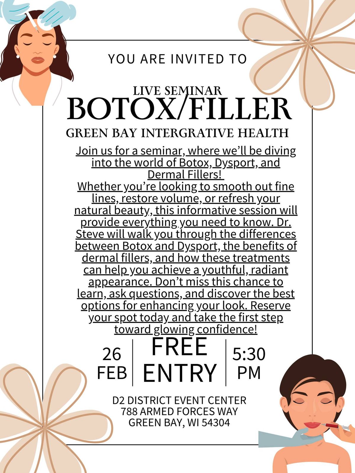 Exclusive Seminar on Botox, Dysport, and Dermal Fillers