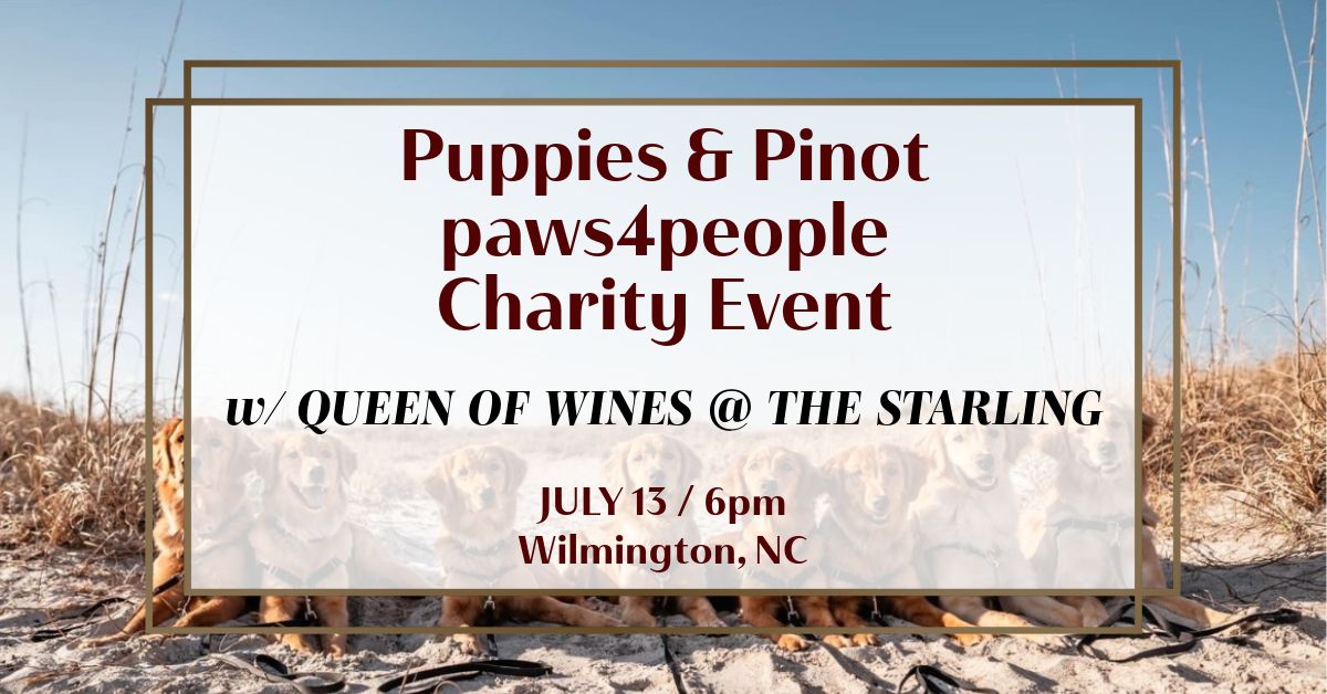 Puppies & Pinot paws4people Charity Event