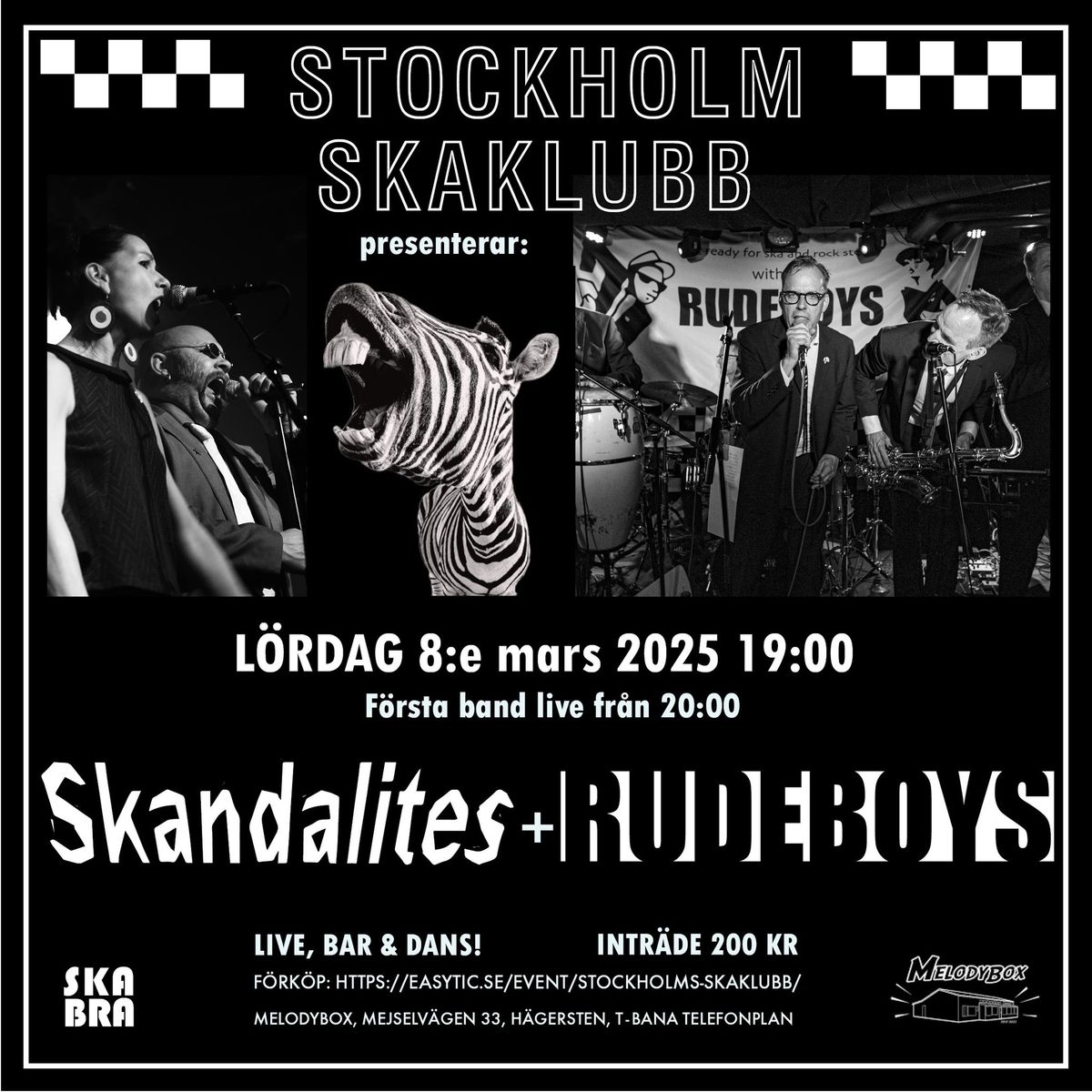 Rudeboys + Skandalites spelar p\u00e5 Stockholm skaklubb (Melodybox)