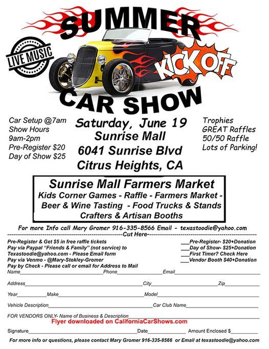 SUMMER KICKOFF Car Show, Sunrise Mall, Citrus Heights, 19 June 2021