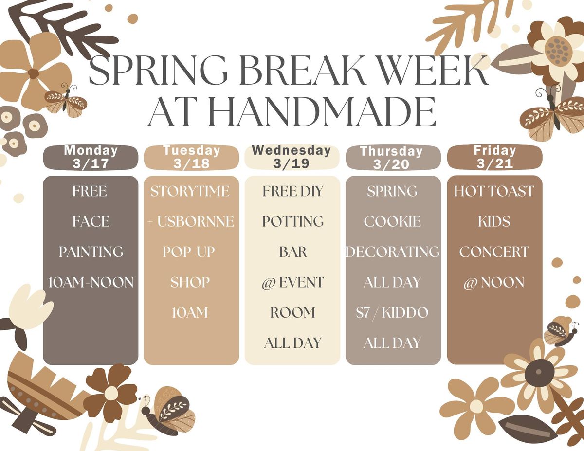 Spring Break Week At Handmade - Free Kids Activities