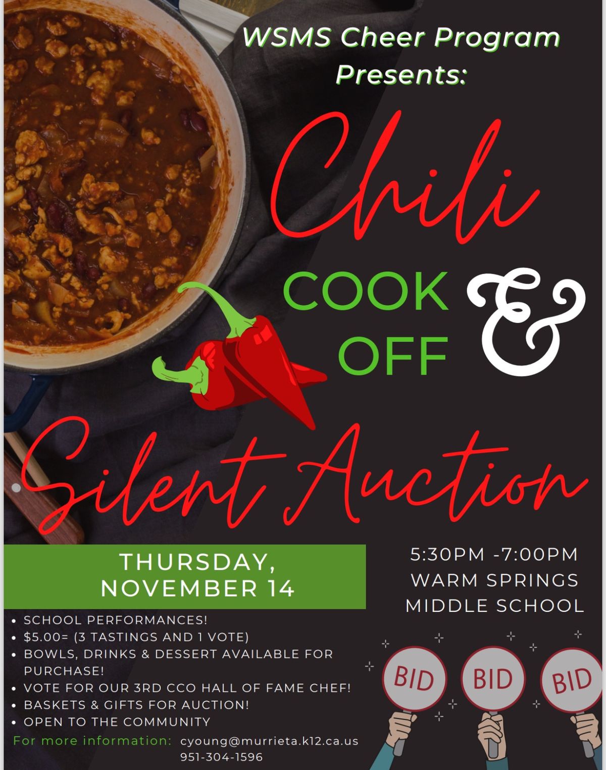 WSMS Chili Cook Off & Silent Auction 