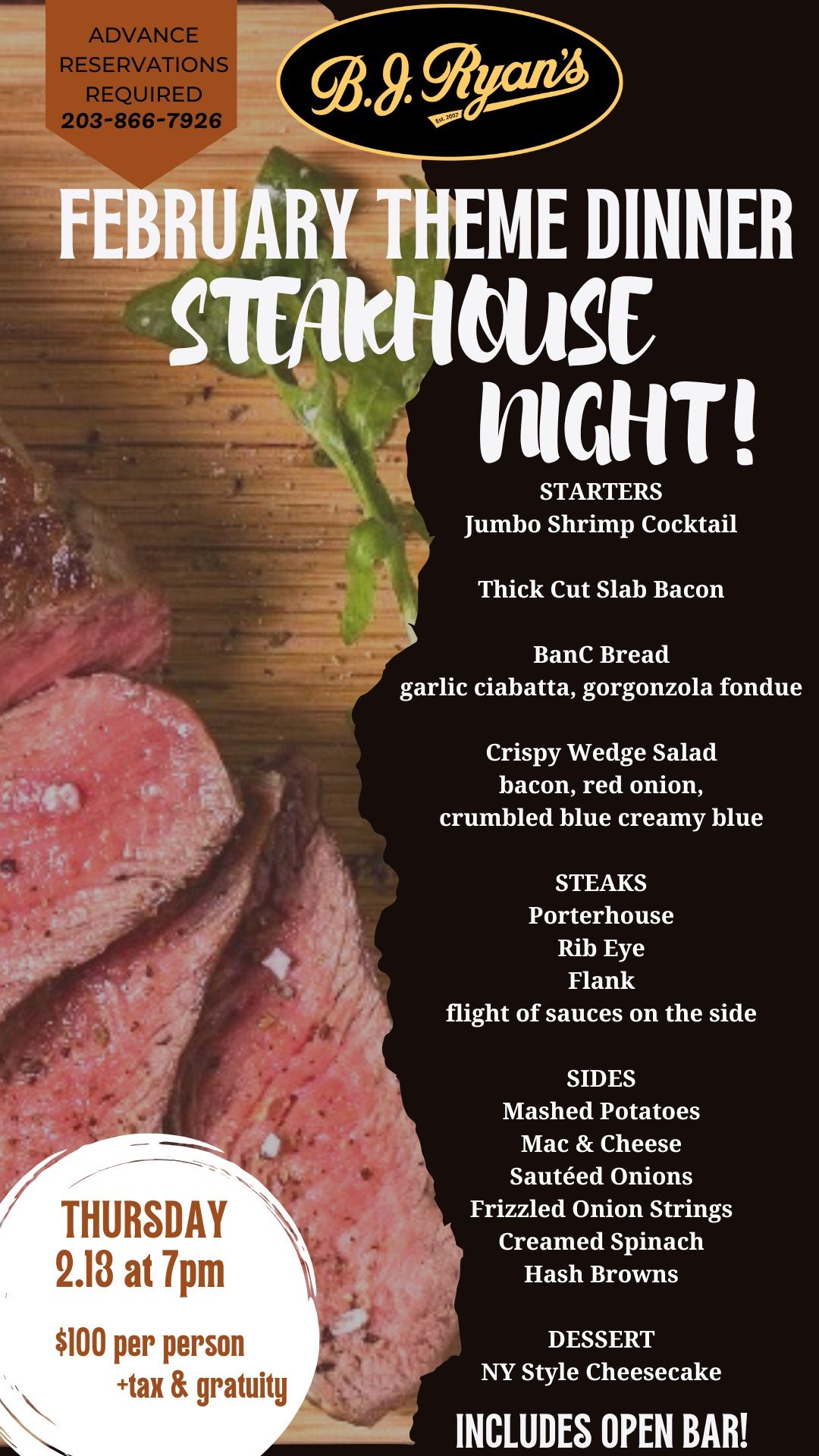 STEAK HOUSE THEME DINNER