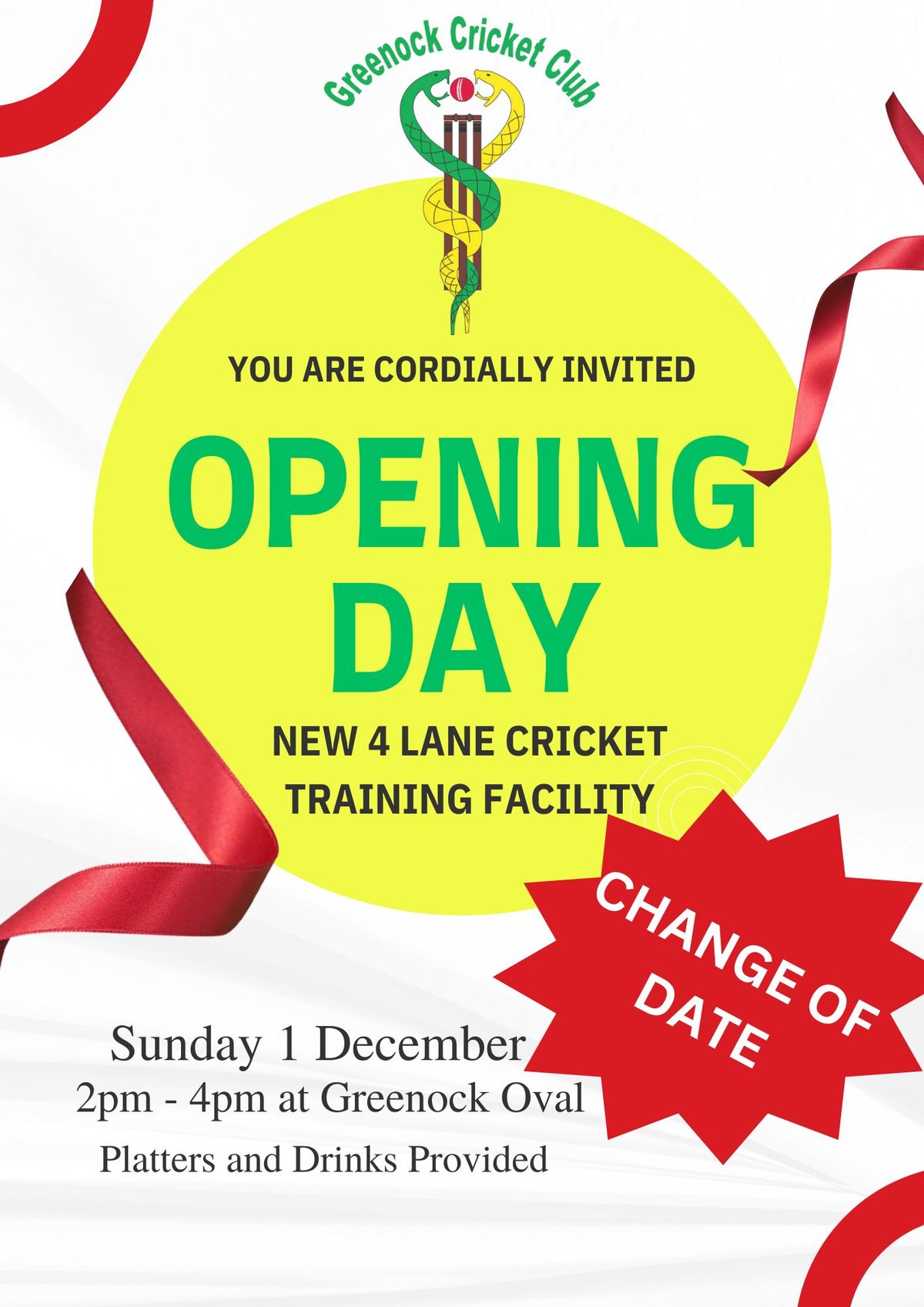 NETS OPENING - CHANGE OF DATE