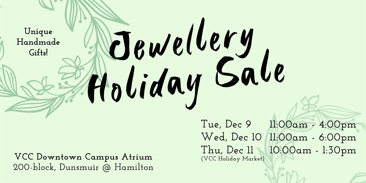 VCC Jewellery Student Pop-up Shop