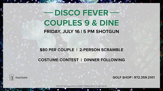 Disco Fever Couples Nine & Dine