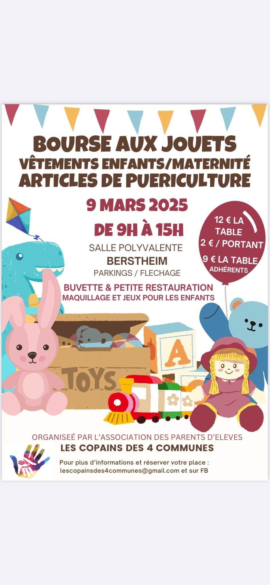 Bourse aux jouets et v\u00eatements 