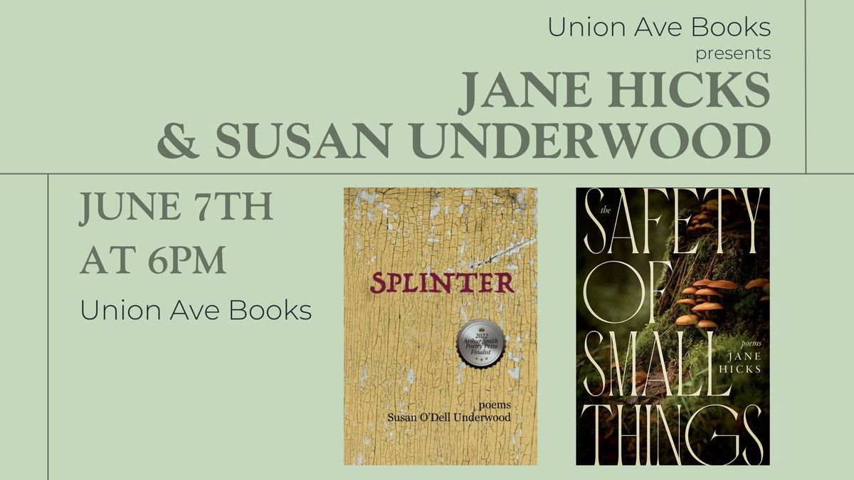 An Evening with Jane Hicks & Susan Underwood
