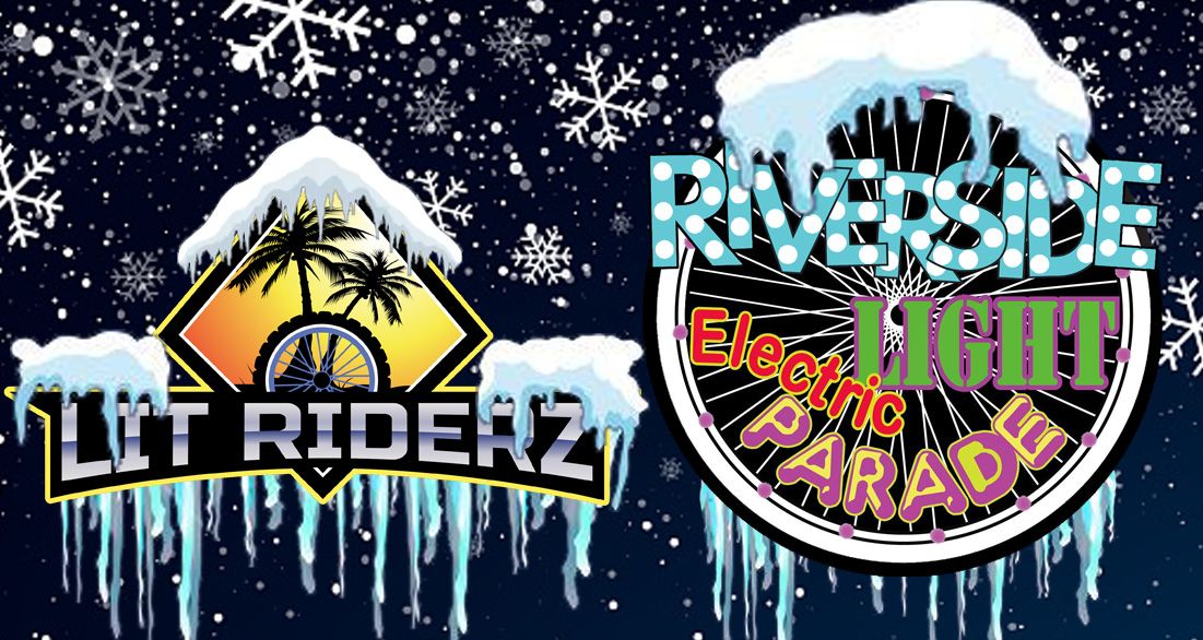 Lit Riderz ride with Riverside Electric Light Parade