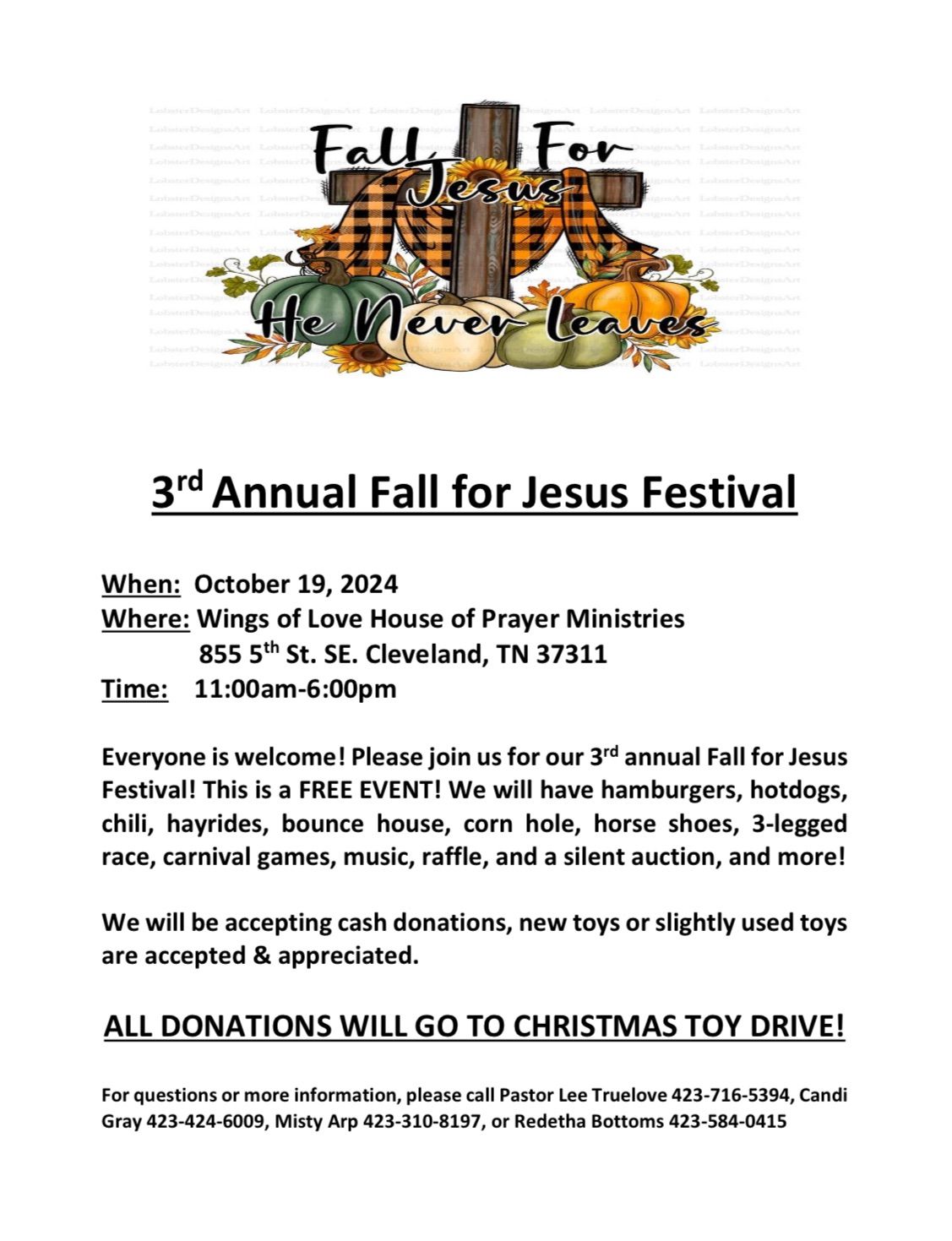 3rd Annual Fall for Jesus Festival