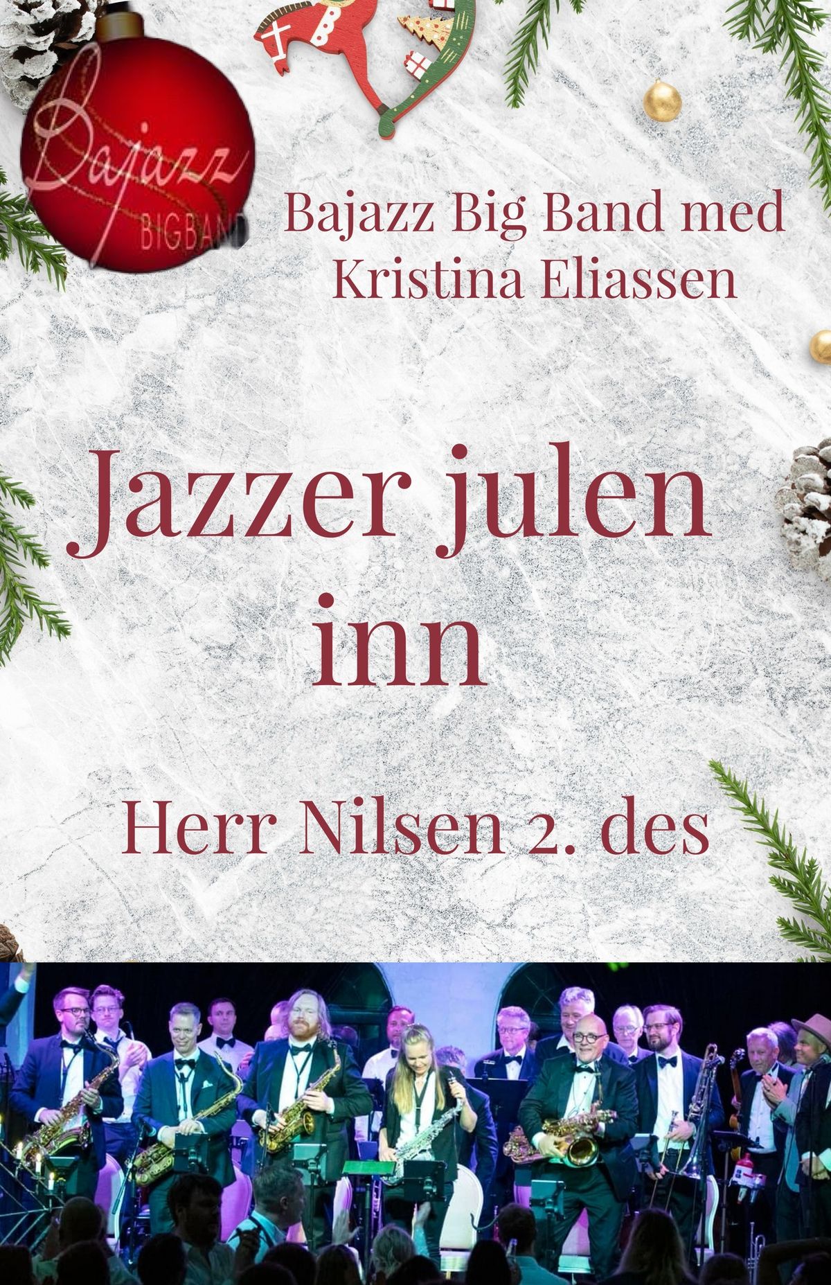 Julekonsert med Bajazz Big band og Kristina Eliassen