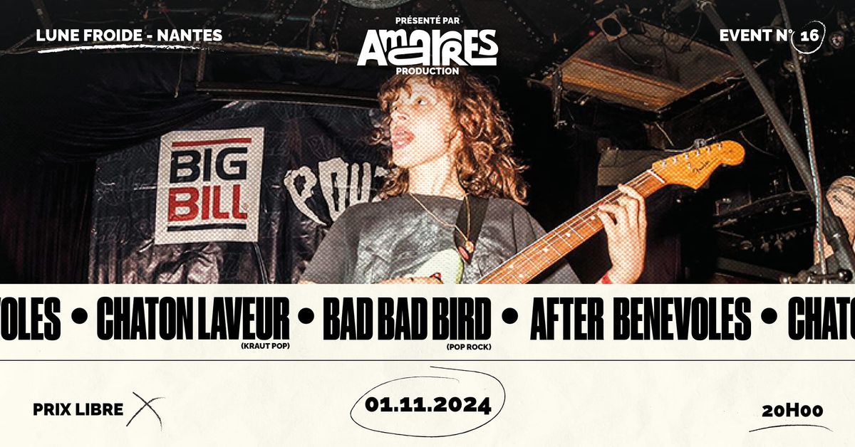 AMARRES 016 \u25cf CHATON LAVEUR + BAD BAD BIRD + AFTER B\u00c9N\u00c9VOLES (DJ SET)