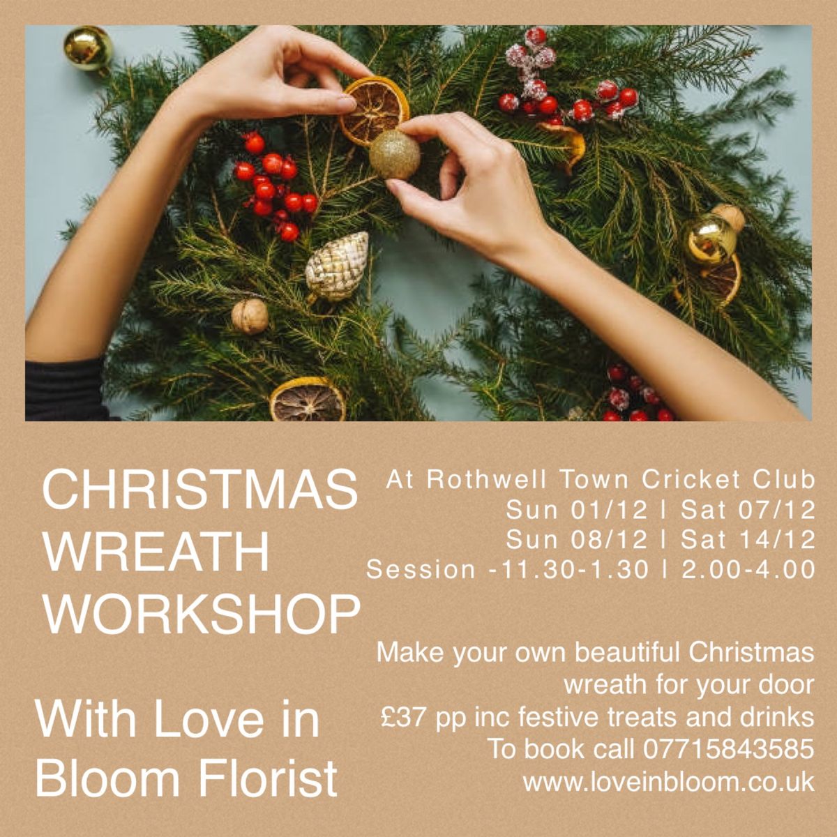 Christmas Wreath Workshop & Wine